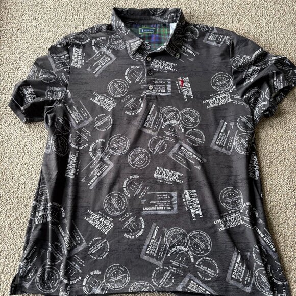 William Murray XXL Barrel Aged Polo | Bourbon-Inspired Golf Shirt - Picture 1 of 12